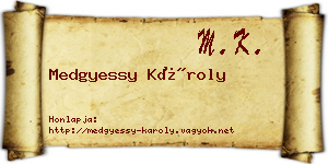 Medgyessy Károly névjegykártya