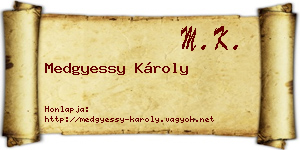 Medgyessy Károly névjegykártya