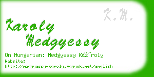 karoly medgyessy business card